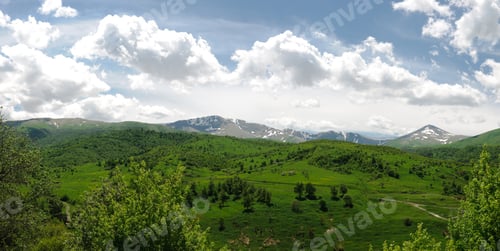 Preview: Spring Landscape With Snowy Mountains, Pambak Range, Maymekh Lerr (3094M)