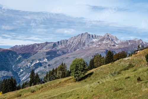 Preview: Alpine Landscape Of The French Alps Near Montvalezan