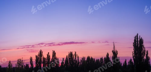 Preview: Landscape With Dramatic Light - Beautiful Golden Sunset With Saturated Sky And Clouds.