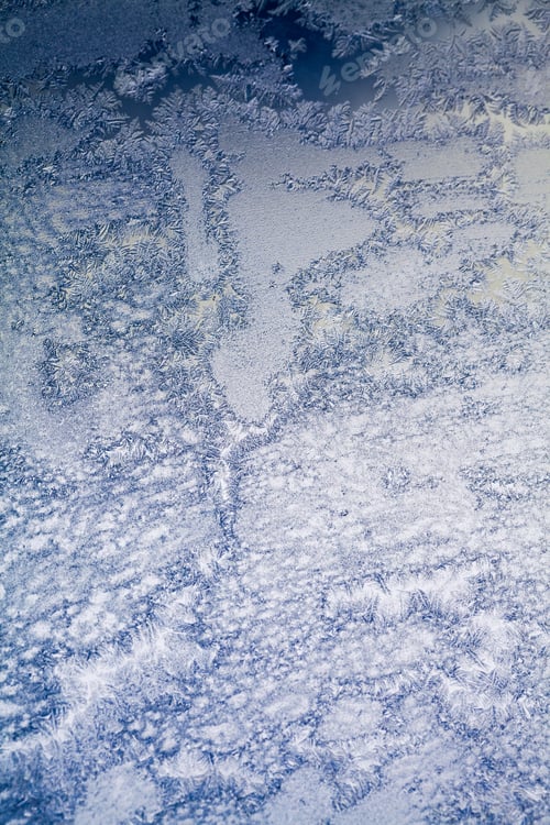 Preview: Ice Flowers On Glass - Texture And Background. High Resolution And Sharp, Beautiful Details
