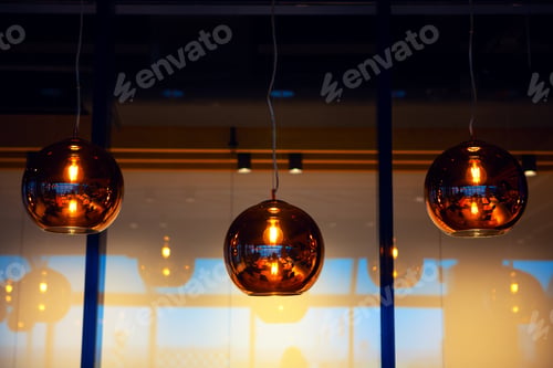 Preview: Led Mirror Ball . Chandelier With Glass Ball Pendant