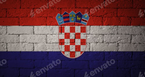 Preview: Flag With Original Proportions. Closeup Of Grunge Flag Of Croatia
