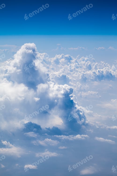 Preview: Beautiful, Dramatic Clouds And Sky Viewed From The Plane. High Resolution And Quality