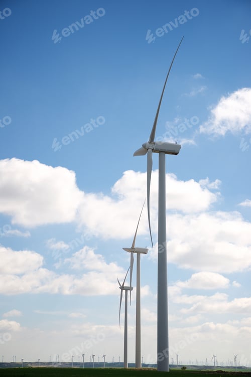 Preview: Windmills For Electric Power Production, Zaragoza Province, Aragon, Spain.