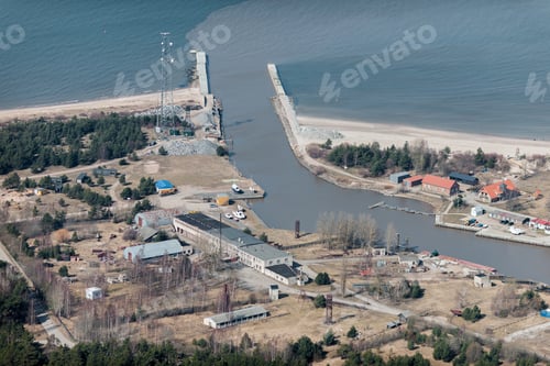 Preview: Aerial View Over The Small Port And Village