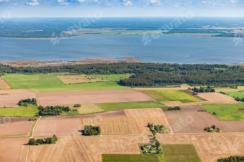 Preview: Aerial Panoramic View Over The Fields In Latvia