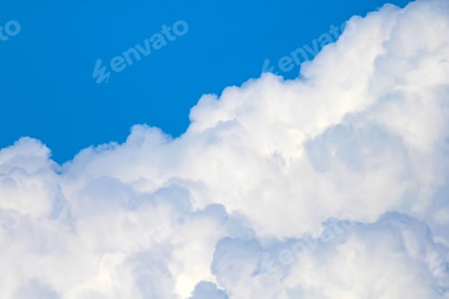Preview: Clouds Background. Blue White Clouds.