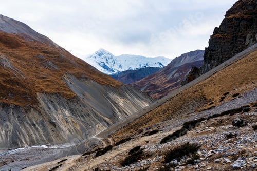 Preview: Panoramic Views On A Popular Tourist Destination Trail In Nepal - Annapurna Circuit Trail. Way To