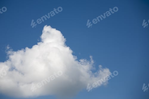 Preview: Beautiful, Fluffy, White And Grey Clouds And Blue Sky