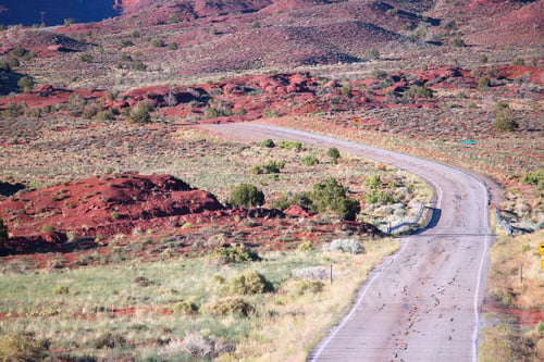 Preview: Utah Landscape, United States - Road Through Famous Castle Valley.