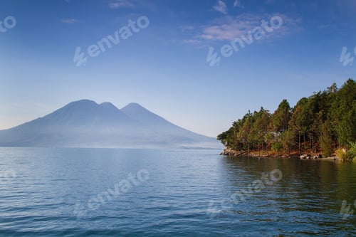 Preview: Lago De Atitlan With Volcan San Pedro, Guatemala, Central America