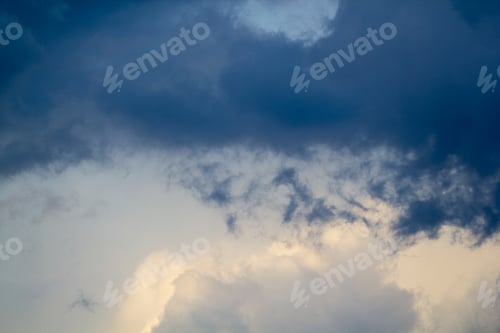 Preview: Beautiful, Dramatic Clouds And Sky. Image Has Grain Texture Seen At Its Maximum Size