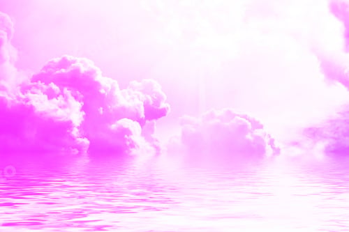 Preview: Blurred Background. Blue Sky And White Fluffy Clouds.