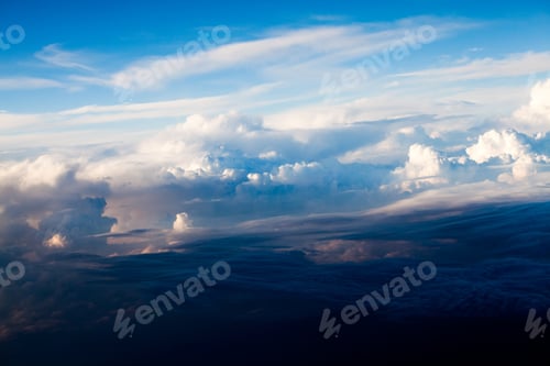 Preview: Beautiful, Dramatic Clouds And Sky Viewed From The Plane