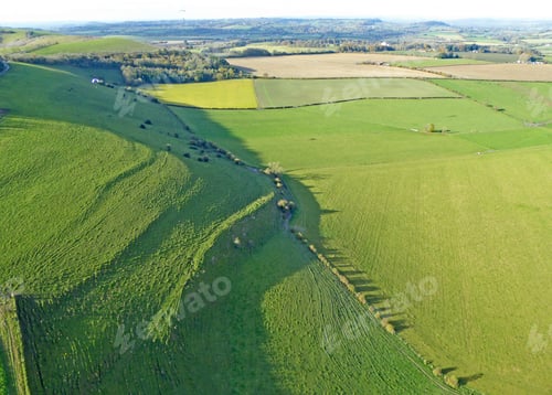 Preview: Aerial View Of The Fields At Monks Down In Wiltshire