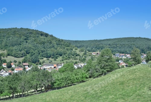 Preview: Village Of Heimbuchenthal In Spessart,Bavaria,Germany