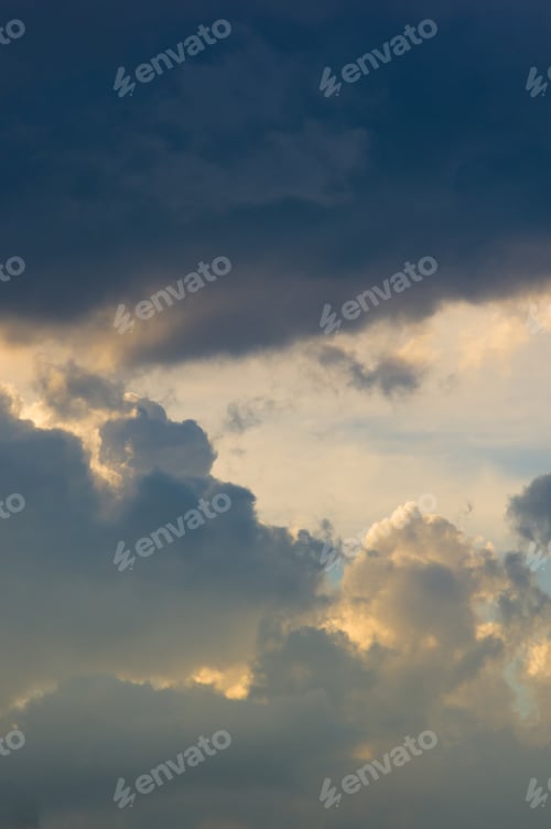 Preview: Landscape With Dramatic Light - Beautiful Golden Sunset With Saturated Sky And Clouds.