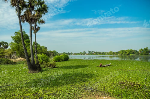 Preview: Beautiful Countryside View In Tropical Rural District, Siem Reap, Cambodia