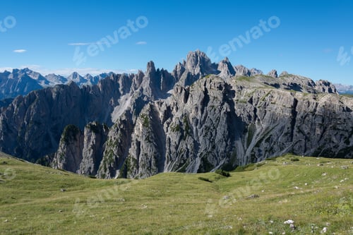 Preview: Beautiful Mountain Panorama In Tre Cime Di Lavaredo In Dolomites, Italy