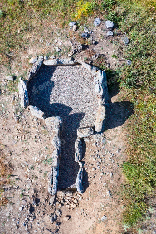 Preview: Aerial View Of The Dolmen El Sotillo Located In Leza Village In The Rioja Alavesa Of Alava Province