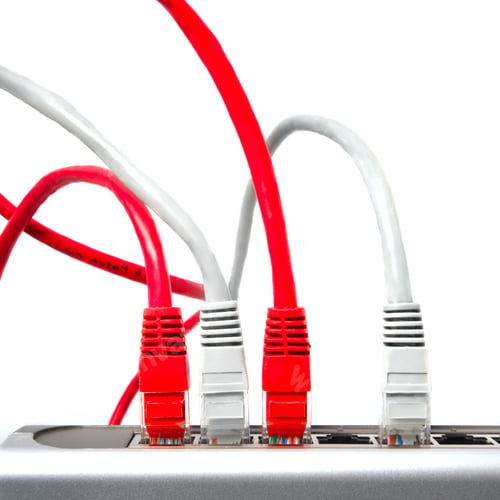 Preview: Lan Equipment Closeup Isolated On The White Background