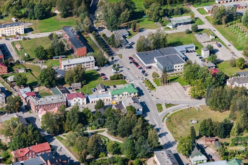 Preview: Aerial View Over The Rujiena City (Latvia)