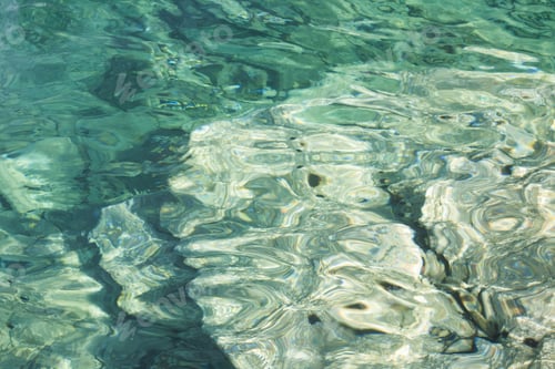 Preview: Water Texture - Deep Clear Water From Aegean Sea With Rocks On The Bottom