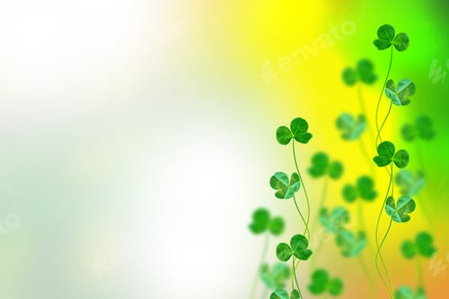 Preview: Natural Spring Holiday Background Of Clover. St.Patrick 'S Day