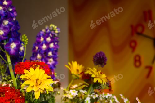 Preview: A Bouquet Of Bright Spring Flowers Of Various Types