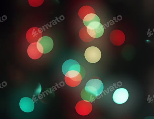Preview: Abstract Circular Holiday Background Of Christmas Light