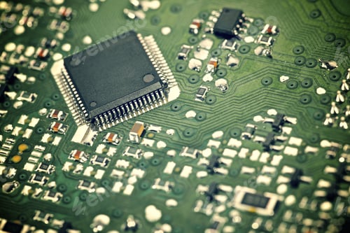 Preview: Closeup Of A Chip In An Integrated Circuit