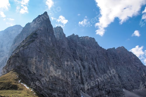 Preview: View Of The Alps Named Karwendel At The Area "Ahornboden" In Austria