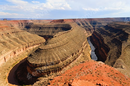 Preview: View From Goosenecks State Park, Utah Usa. River Erosion. San Juan River Canyon