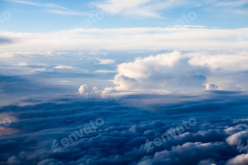 Preview: Beautiful, Dramatic Clouds And Sky Viewed From The Plane