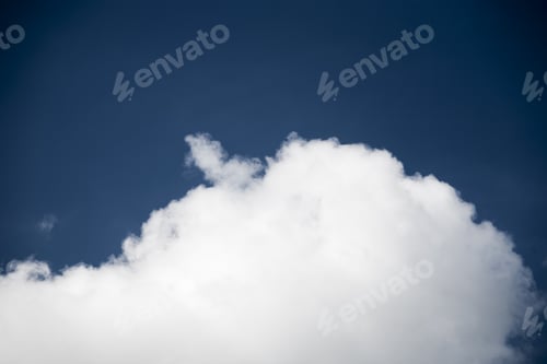 Preview: Beautiful, Fluffy, White And Grey Clouds And Blue Sky