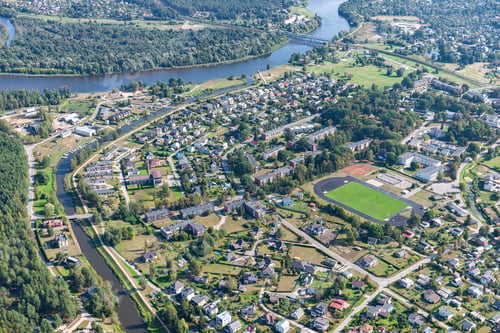 Preview: Aerial View Over The Carnikava Village