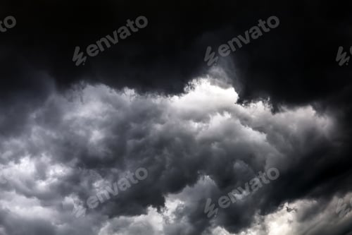 Preview: Dark And Dramatic Storm Clouds Area Background