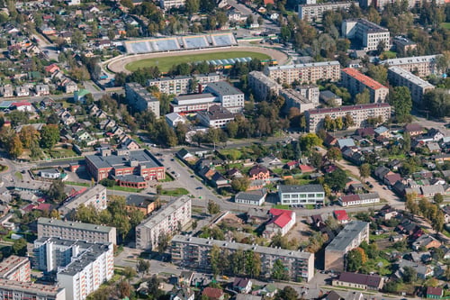 Preview: Aerial View Over The Daugavpils City (Latvia)