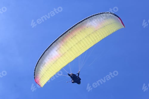 Preview: Tandem Paraglider Flying Yellow Wing