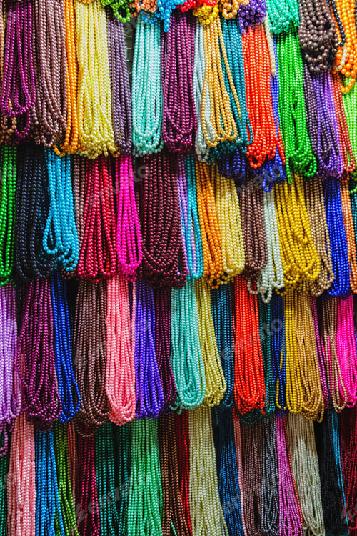 Preview: Colorful Beads And Necklaces For Sale At The Persian Market In Isfahan Or Esfahan, Iran
