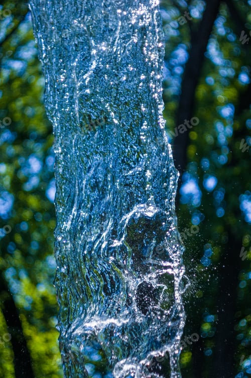 Preview: Transparent Falling Water Vertical Flows, Close Up