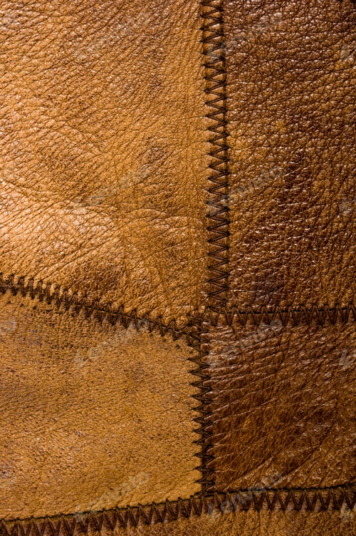 Preview: Old Vintage Genuine Soft Brown Leather Texture Background, Top Layer With Pores And Scratches