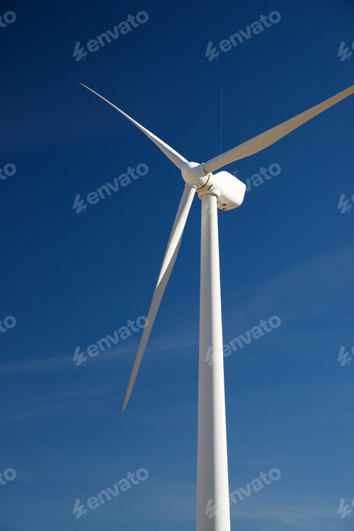 Preview: Wind Turbine For Electric Power Production, Zaragoza Province, Aragon In Spain.