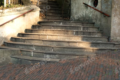Preview: Old Stone Steps At Wollaton Hall, Nottingham, Uk