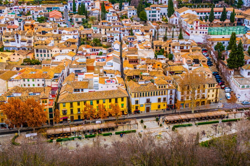 Preview: Granada, Aerial Panoramic View Of Old Albaicin District From Alhambra