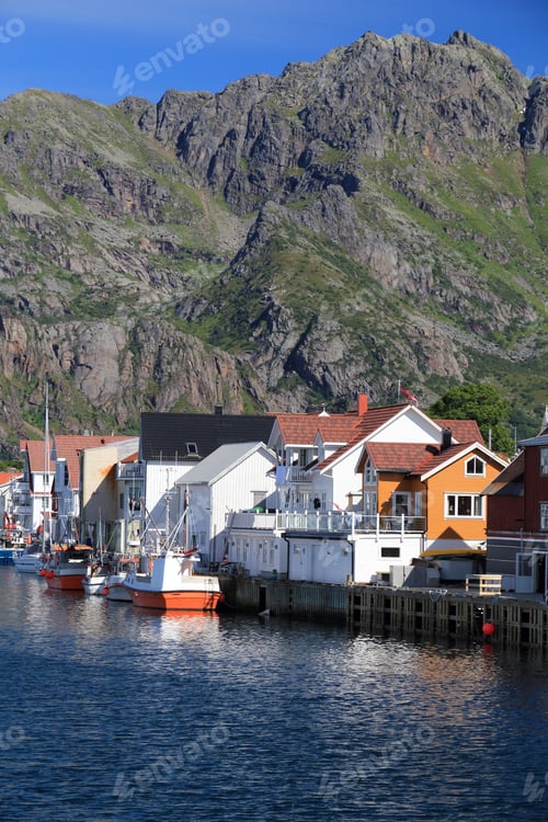 Preview: Henningsvaer, Norway - Fishing Village In Lofoten Islands.