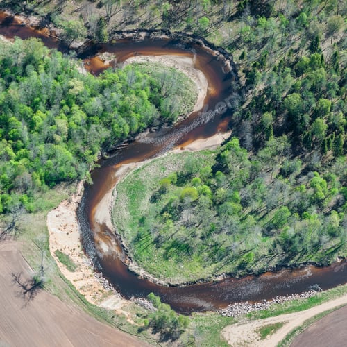 Preview: Aerial View Over The River