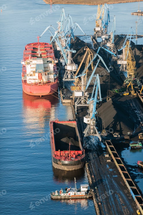 Preview: Aerial View Over The Riga City Industrial Port