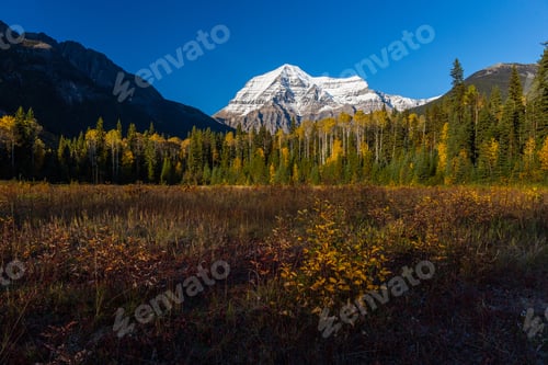 Preview: Mt Robson, The Highest Peak Of Canadian Rockies, Towering Above The Adjacent Landscape