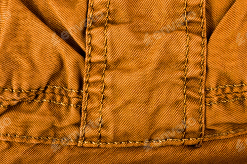 Preview: Clothing Items Stonewashed Cotton Fabric Texture With Seams, Clasps, Buttons And Rivets, Macro